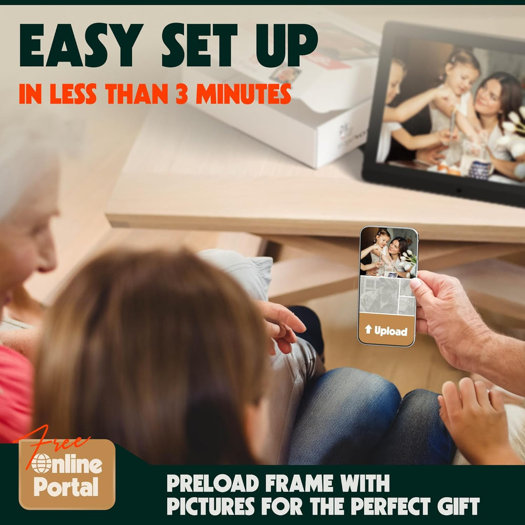 PixStar 15 inch Large Digital Frame WiFi | Free Unlimited Cloud | Share Videos and Photos by Email or App | Motion Sensor | Best USNews Digital Photo Frame 2024 | Large Electronic Picture Frame