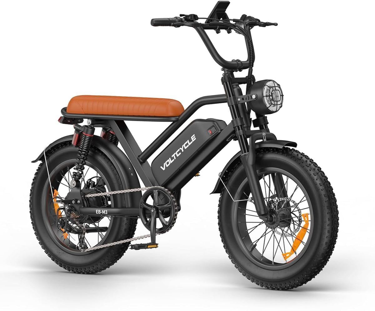 Electric Bike for Adults, 1500W Peak Motor 28 MPH 50Miles Fat Tire Ebike with 48V Removable Battery 20"x4.0" Electric Dirt Bike Hydraulic Suspension and 7-Speed,All-Terrain Unisex ebikes