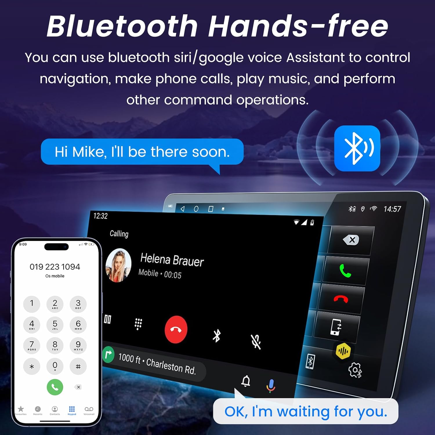 4Core+64G ROM Andriod 13 Car Radio for Dodge RAM 1500 2500 2013-2018: 9 inch IPS Touchscreen Car Stereo with Wireless Carplay Android Auto Bluetooth 5G WiFi 1080P Backup Camera GPS FM