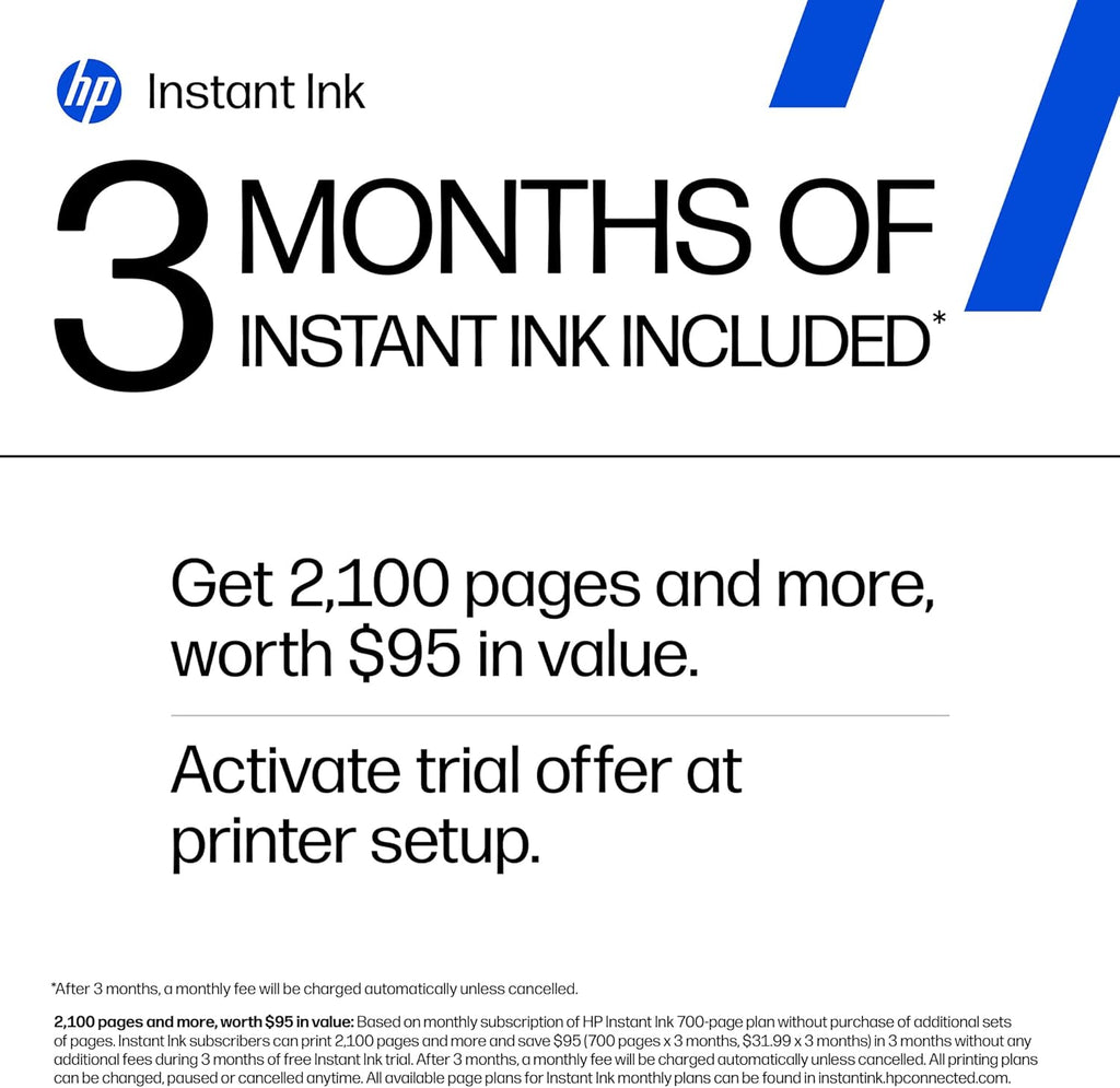 HP OfficeJet Pro 8125 Wireless All-in-One Color Inkjet Printer, Print, Scan, Copy, ADF, Duplex Printing Best-for-Home Office, 3 Month Trial of Instant Ink Included, AI-Capable (C2VJ4A)