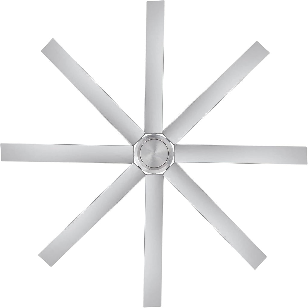 WAC Lighting Mocha XL 8 Blades Aluminum Smart Ceiling Fan in Brushed Nickel