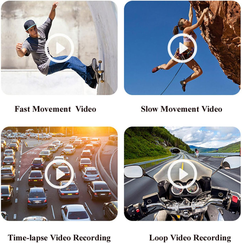 Yoidesu 4K Head Mounted Video Camera, 4K 60FPS 42MP Camcorder, Anti Shake 120° Wide Angle Wearable Camera with 2 Axis Stabilizer, APP Control for Vlog, Sports