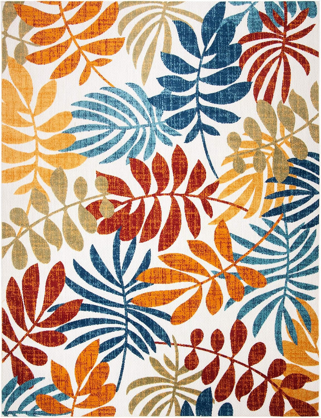 SAFAVIEH Washable Rug Outdoor Cabana Collection - 8' x 10', Cream & Red, Non-Shedding & Easy to Clean, Ideal for Patio, Backyard, Mudroom (CBN814A)