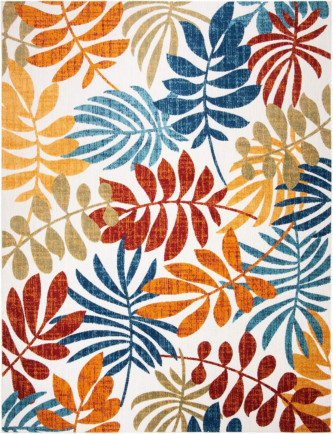 SAFAVIEH Washable Rug Outdoor Cabana Collection - 8' x 10', Cream & Red, Non-Shedding & Easy to Clean, Ideal for Patio, Backyard, Mudroom (CBN814A)