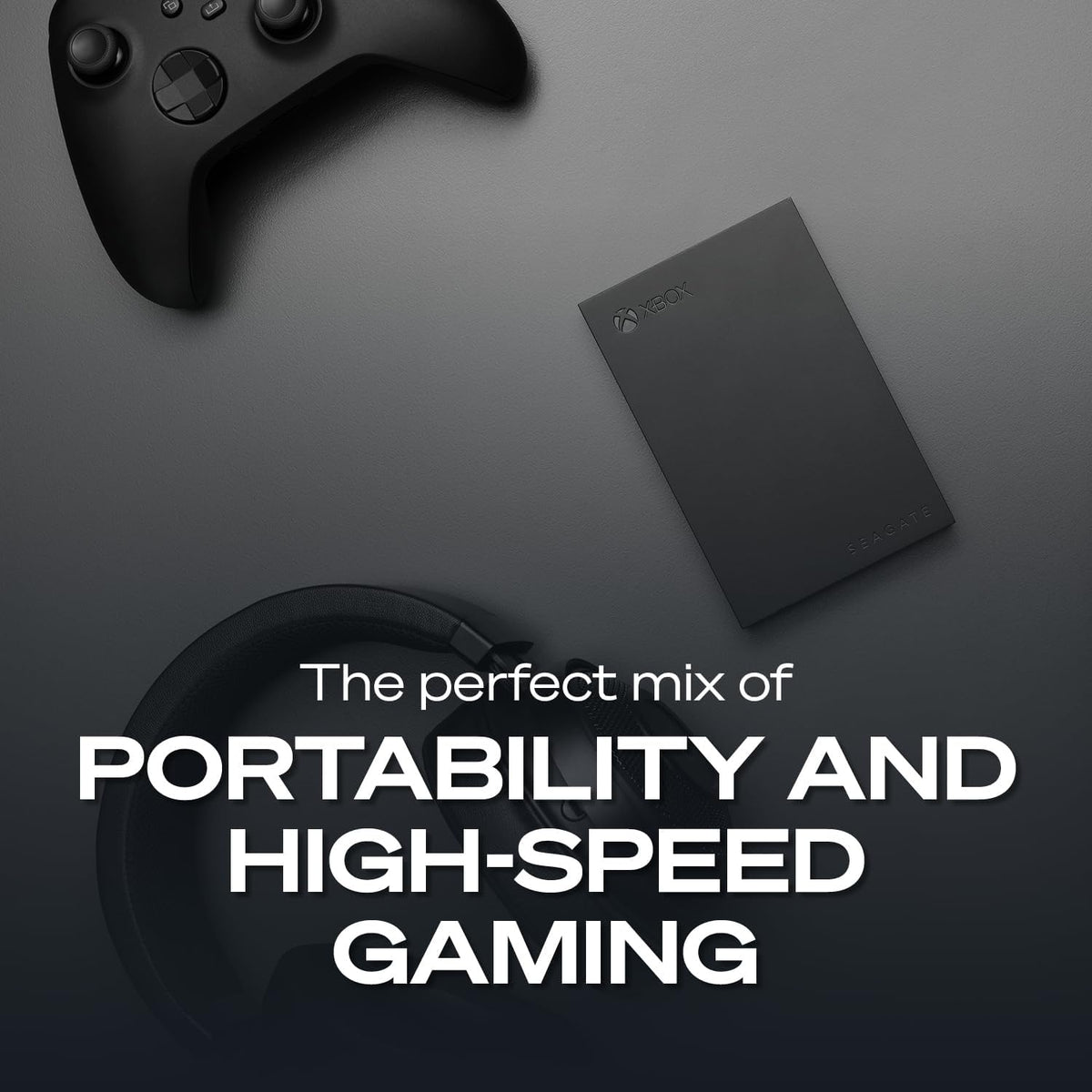 Seagate Game Drive for Xbox 5 TB External Hard Drive Portable HDD - USB 3.2 Gen 1, Black with Built-in Green LED bar, Xbox Certified, 3 Year Rescue Services(STKX5000403)