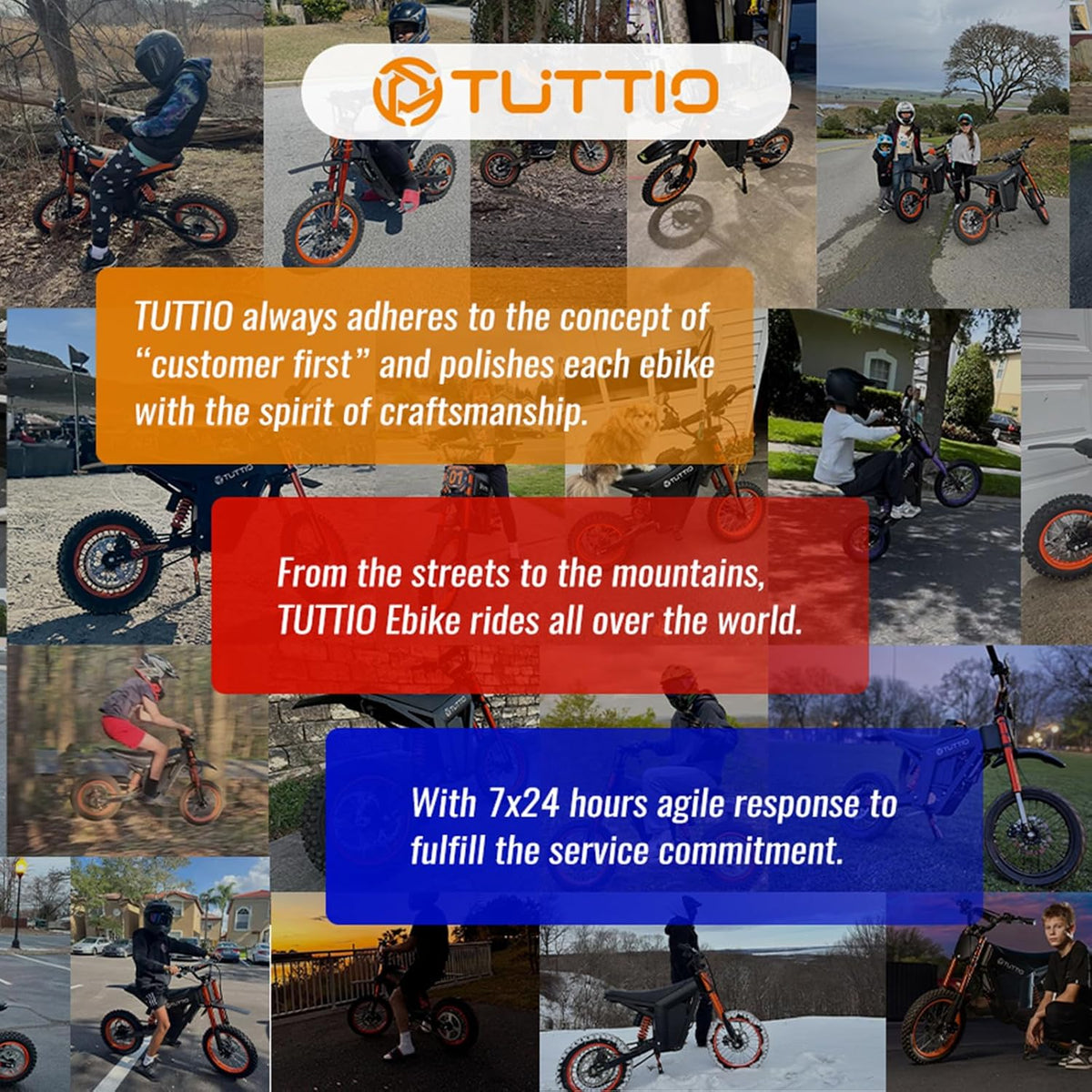 Tuttio Soleil01 Electric-Dirt-Bike for Teens Adults, 14"/12" Fat Tire 2000W 37MPH Electric-Motorcycle with 48V 21AH Battery Ebike 200NM Hydraulic Brakes Mountain Off-Road EBike