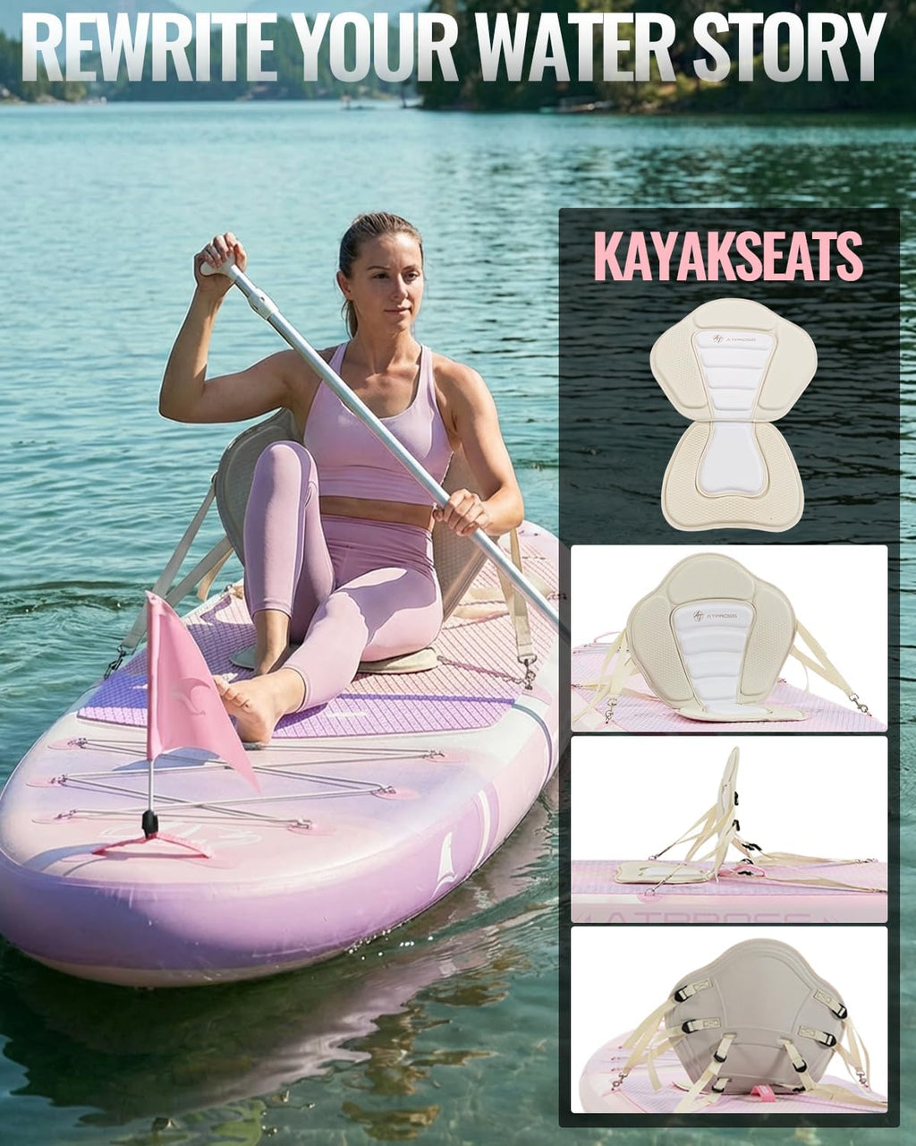 11'6"x35" Inflatable Paddle Board, 450lbs Extra Wide Stand Up Paddleboard for Adults with Premium SUP Accessories Kit & Backpack, Blow Up Kayak Non-Slip Stable Deck Boat for Yoga Fishing Surf