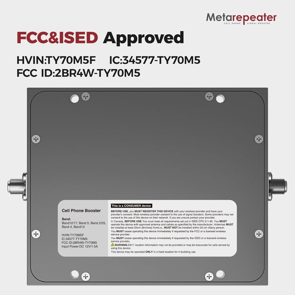Cell Phone Booster for Home, Real Time Signal Monitor, Coverage Up to 5,000 Sq. Ft, Boost 5G 4G LTE for All U.S. Carriers, Cell Phone Signal Booster FCC Approved