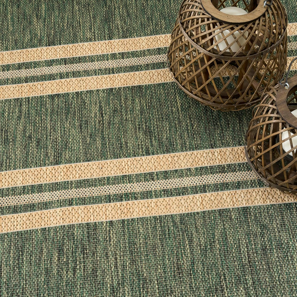 Nourison Home Horizon Indoor/Outdoor Green 10' x 14' Area Rug - Easy Clean, Non Shedding, Bed Room, Living Room, Dining Room, Kitchen (10' x 14')