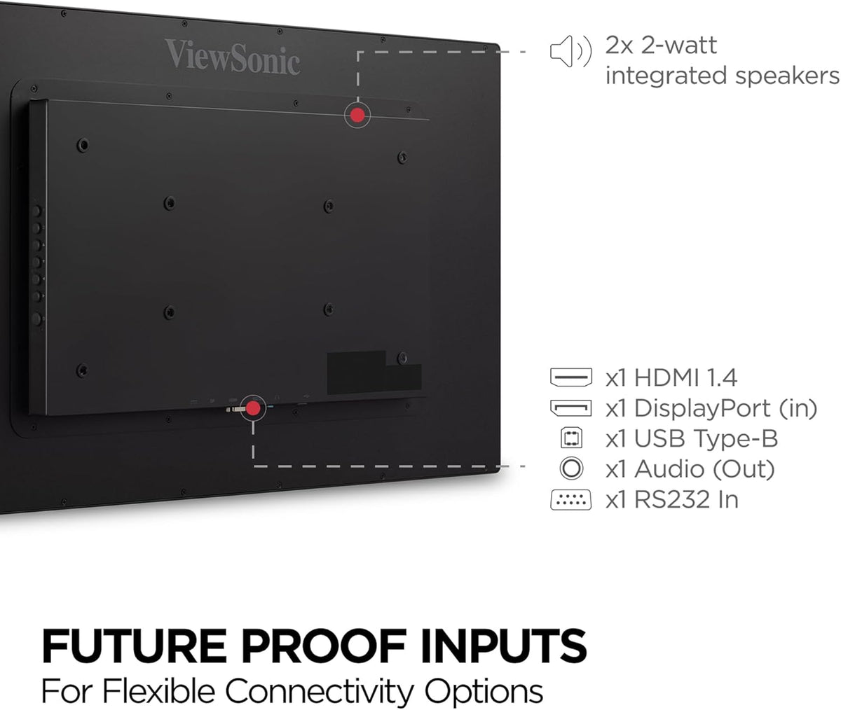 ViewSonic TD3207 32" 1080p 10-Point Multi Touch Screen Monitor with HDMI, USB Type B, and DisplayPort Inputs (Renewed)