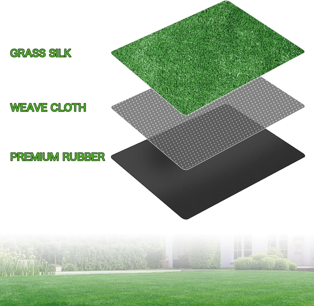 AYOHA Artificial Grass Turf 7FTx15FT, Fake Faux Grass Turf with Drainage Holes, 10MM Synthetic Grass Mat for Patio Backyard Garden Lawn Landscape Balcony Decor, Available Custom Sizes