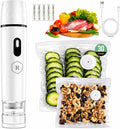 Compact Vacuum Sealer for Food - Powerful Handheld Vacuum Sealer with 30 BPA-Free Reusable Bags and 5 Clips, Rechargeable Cordless Sealer with Detachable Moisture Tank for Meal Prep, Freezer & Travel