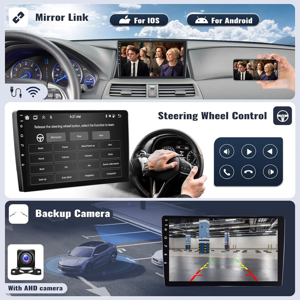 4G+64G Android 13 Car Stereo for Lexus ES250 ES300 ES330 2001-2006 9 Inch Touch Screen with CarPlay Android Auto Bluetooth Weather Forecast 59UI GPS Navigation WiFi Network Radio