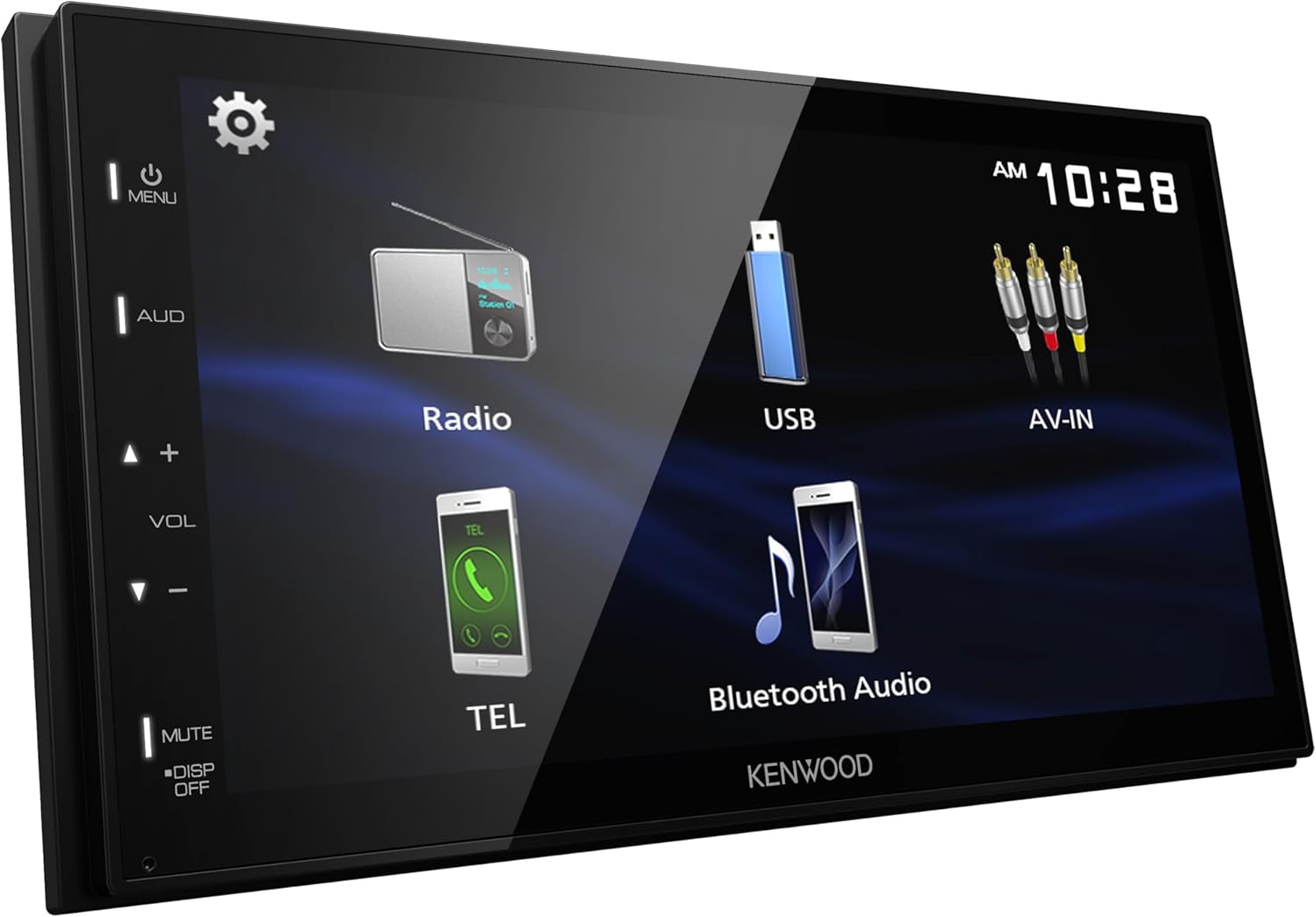 KENWOOD DMX150BT 6.8" Capacitive Touchscreen Digital Multimedia Receiver – Bluetooth, USB Mirroring for Android, Rear Camera Input, 13-Band EQ