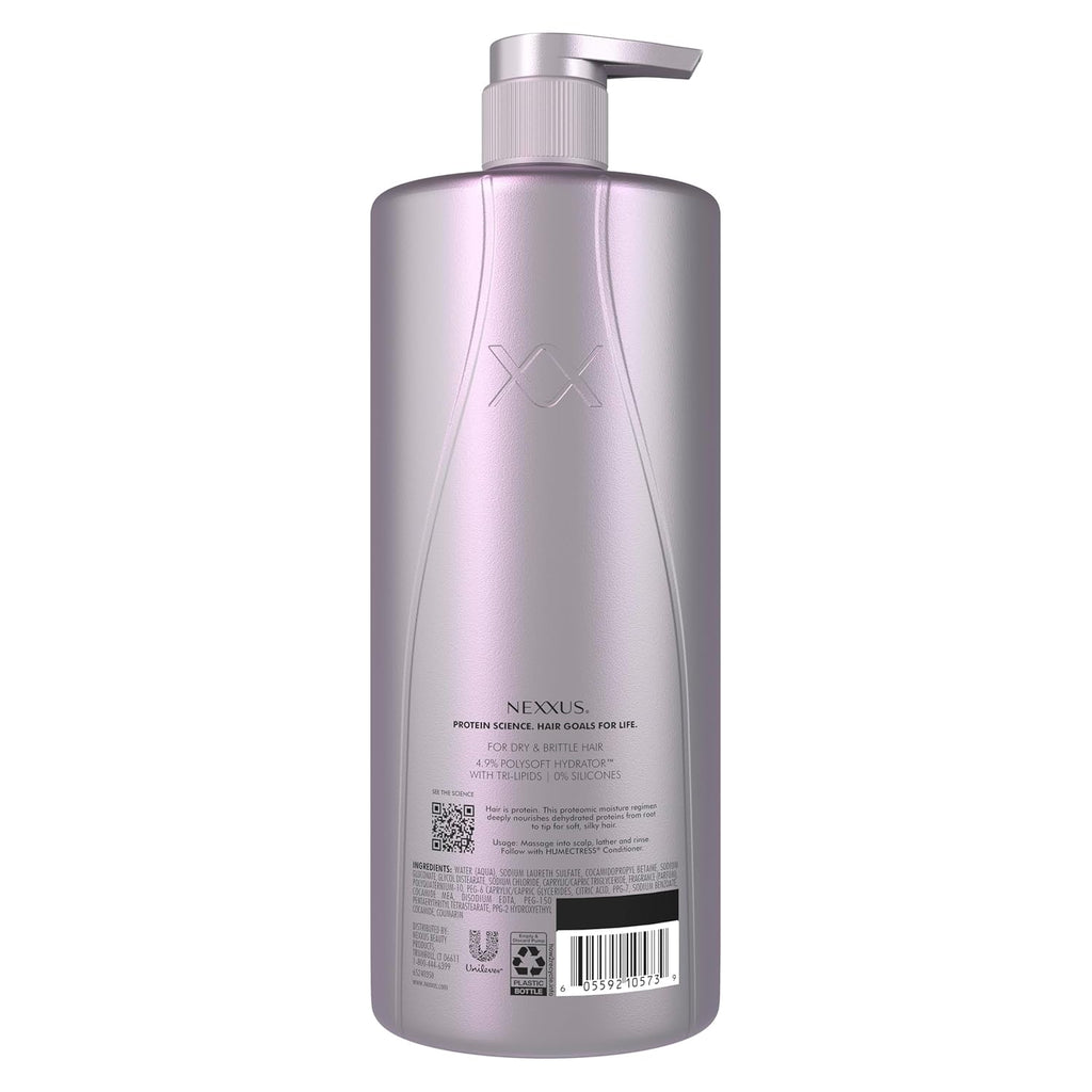 Nexxus Therapee Shampoo for Ultimate Moisture for Dry Hair Powered by POLYSOFT HYDRATOR Technology with Tri-lipids 33.8 oz