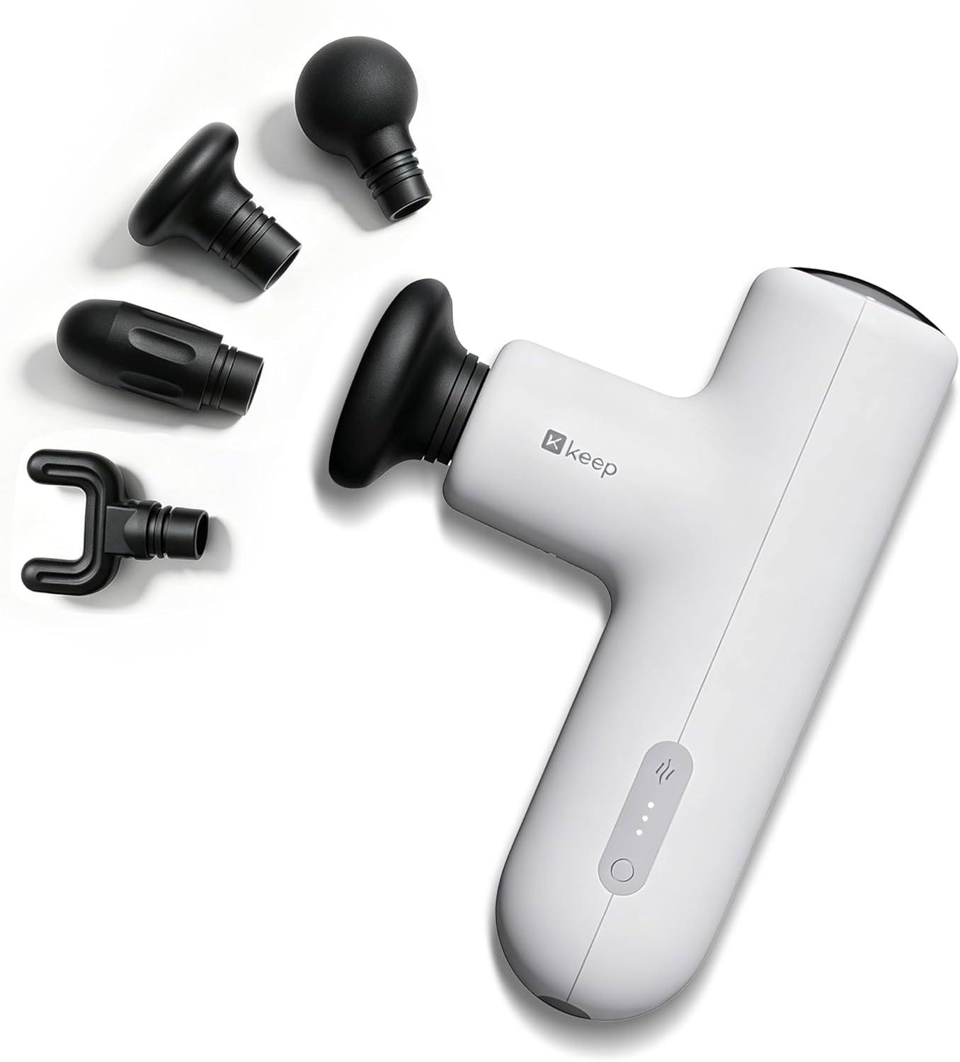 KEEP Massage Gun Deep Tissue with Heat, Portable Percussion Muscle Massager Gun for Athletes & Pain Relief, Ultra-Quiet Brushless Motor, Lightweight Electric Massager for Neck Back Shoulder (G2 Air)