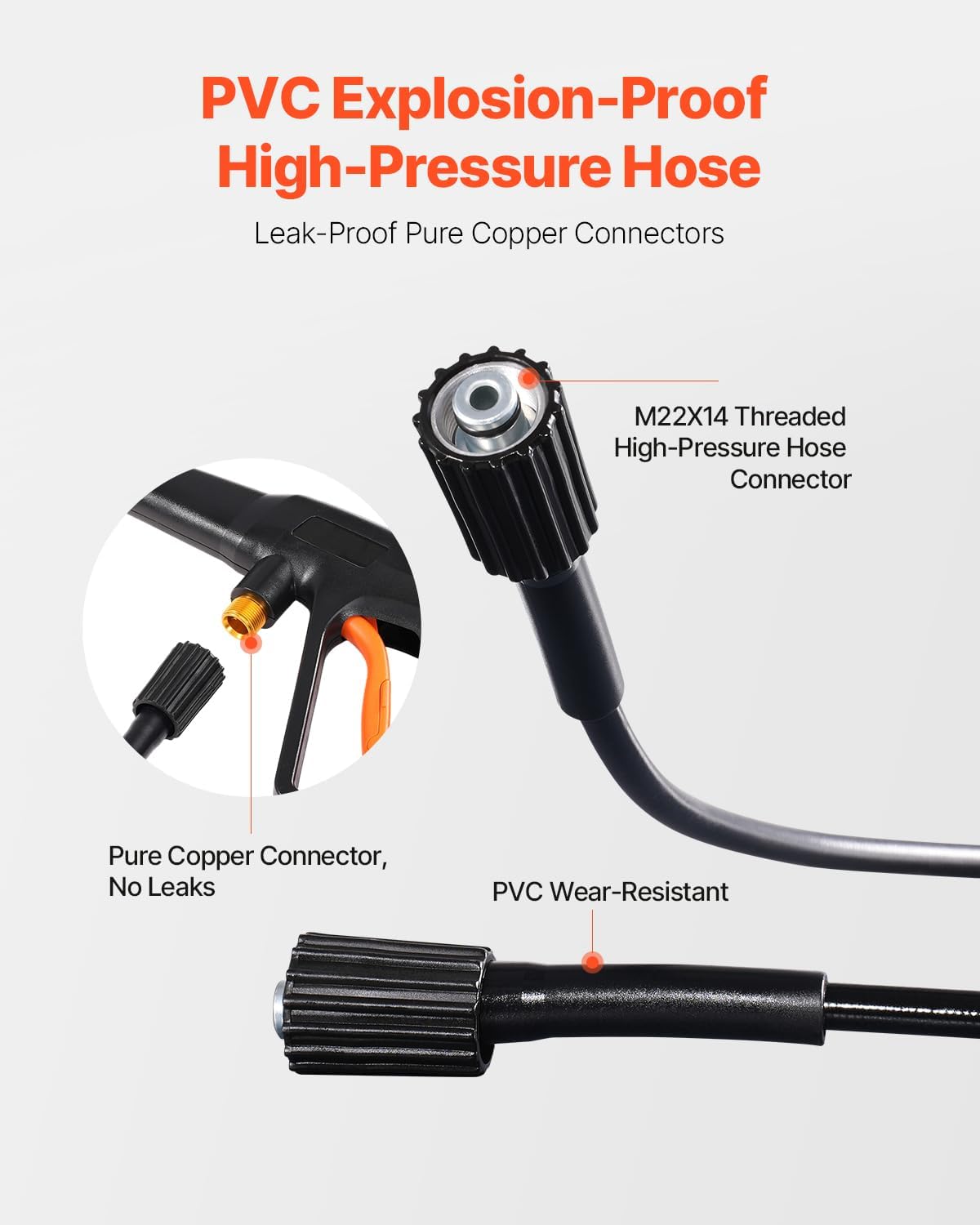 VEVOR Electric Pressure Washer, Max 4200 PSI 2.8 GPM, High-Power Cleaner with Foam Cannon & 4 Nozzles for Driveways, Cars, Fences, Patios, Home Cleaning