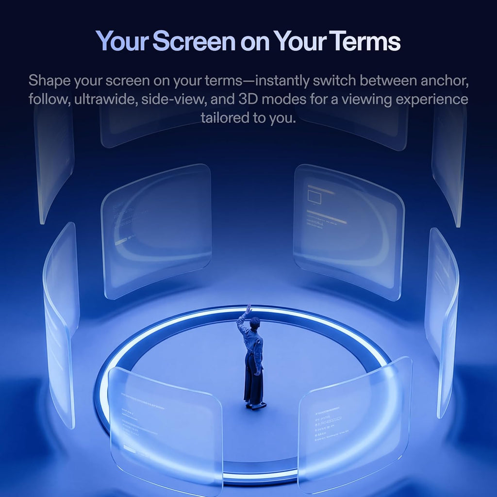 XREAL 1S AR/XR Glasses, 500" Virtual Screen Smart Glasses with 52° FOV, Native 3DoF, REAL 3D, Powered by X1 Chip, Supports All USB-C DP Devices Including iPhone 17/16 and Handhelds, like ROG/SteamDeck