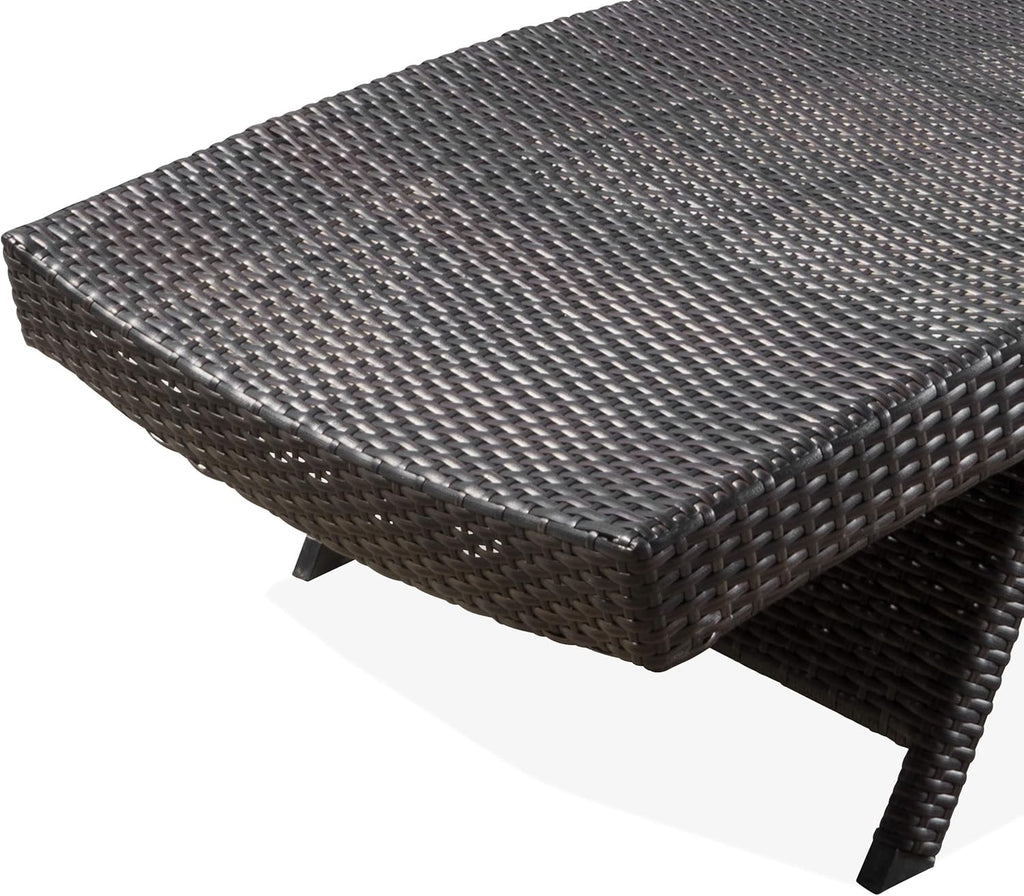 Christopher Knight Home Salem Outdoor Wicker Adjustable Chaise Lounge Chair, 2-Pcs Set, Multibrown