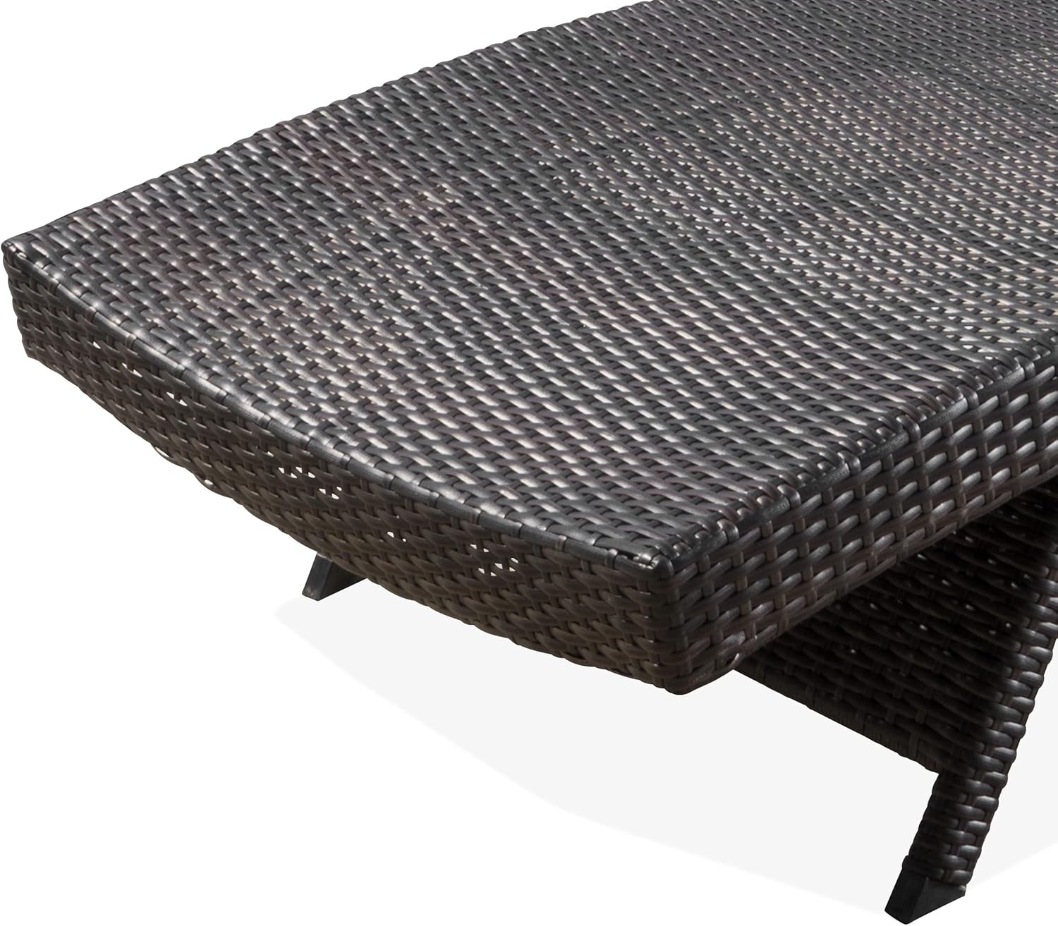 Christopher Knight Home Salem Outdoor Wicker Adjustable Chaise Lounge Chair, 2-Pcs Set, Multibrown
