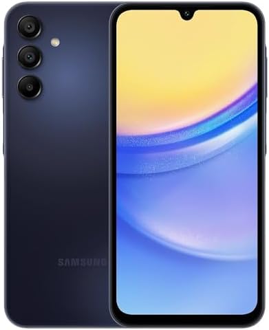 Samsung Galaxy A15 5G, 128GB, Blue Black - Unlocked (International Version) (Renewed)