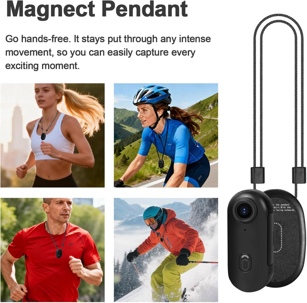 Thumb Action Camera | Mini POV Sports Camera, Waterproof Action Camera the Size of a Thumb for Running, Cycling, Hiking, Swimming, Outdoor Adventures, Vlogging (Black, 128, GB)