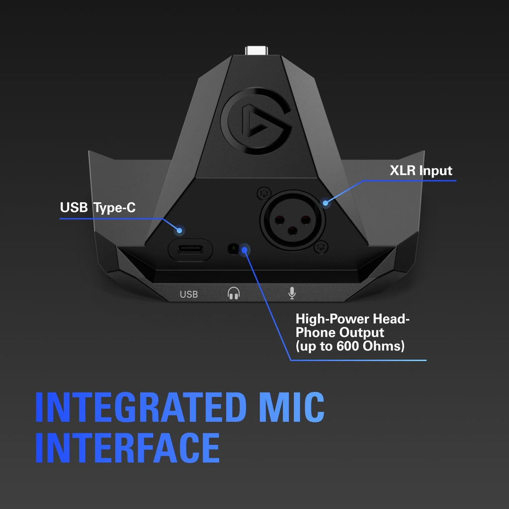 Elgato XLR Dock MK.2 – Audio Interface Accessory for Stream Deck +, 80dB Gain, Phantom Power, Clipguard, Onboard Effects, USB-C, Works with Any XLR Mic