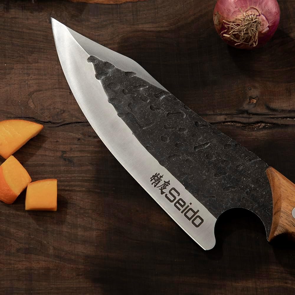 Seido Knives Senjutsu Butcher Knife | Versatile Precision for Culinary Mastery Perfect for Outdoor BBQ Camping, Meat Slicing Multipurpose Knife | Ideal gift for Birthday, Wedding, Graduation