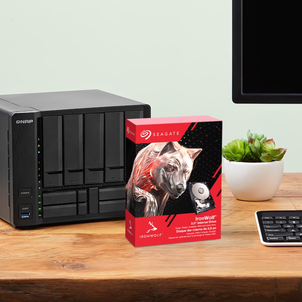 Seagate IronWolf 4TB NAS Internal Hard Drive CMR 3.5 Inch SATA 6Gb/s 5400 RPM 64MB Cache for RAID Network Attached Storage Rescue Services (ST4000VNZ06/006)
