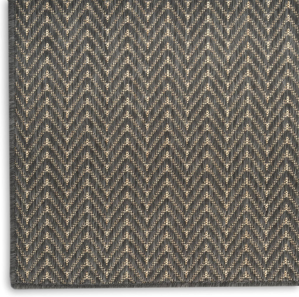 Nourison Home Horizon Indoor/Outdoor Charcoal 8' x 10' Area Rug - Easy Clean, Non Shedding, Bed Room, Living Room, Dining Room, Kitchen (8' x 10')