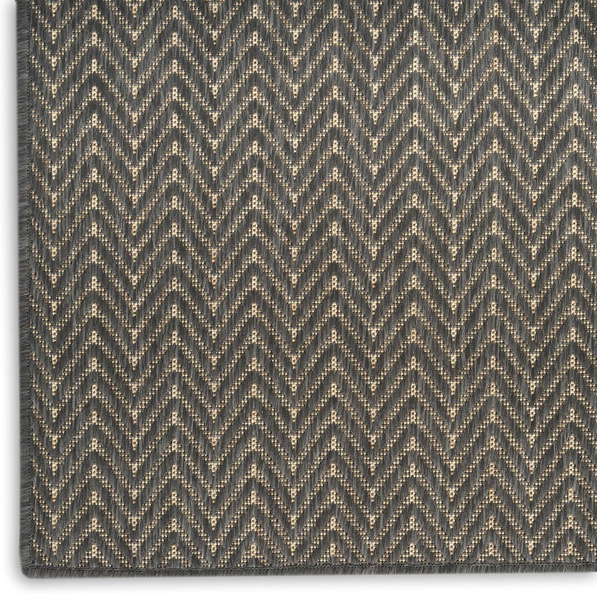 Nourison Home Horizon Indoor/Outdoor Charcoal 8' x 10' Area Rug - Easy Clean, Non Shedding, Bed Room, Living Room, Dining Room, Kitchen (8' x 10')