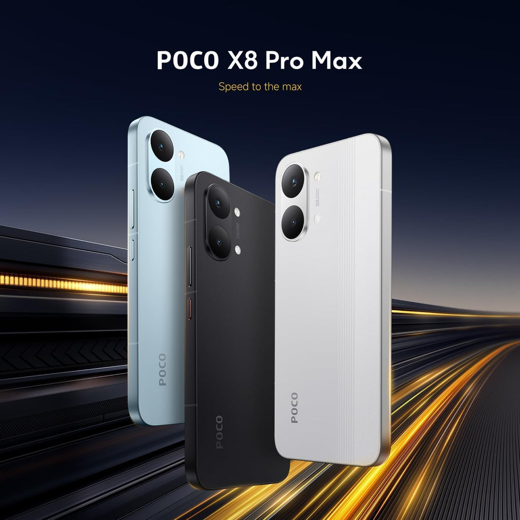 XIAOMI Poco X8 PRO MAX 5G Ai (Compatible with Tmobile Mint Tello & Global) (256GB + 12GB) 6.83" 50MP Gamers Phone NFC Dual sim Unlocked Model 2602BPC18G Liberado (Black) | 50MP Camera
