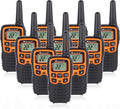 Midland T51VP3 22 Channel FRS Walkie Talkie - Up to 28 Mile Range Two-Way Radio - Orange/Black (Pack of 10)