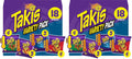 Takis 18 pc / 1 oz Variety Pack, Assorted Flavored Mixed Rolled Tortilla Chips – (5) Fuego, (5) Blue Heat, (4) Nitro, (4) Crunchy Fajitas (Pack of 2)