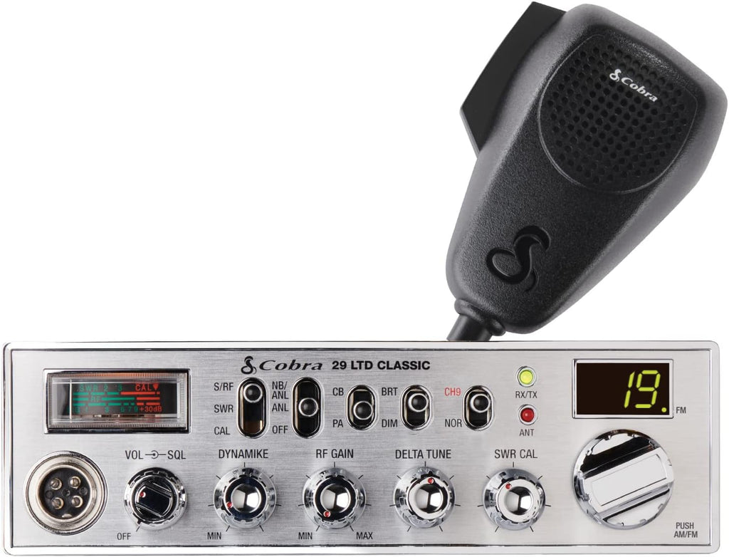Cobra 29 LTD Professional CB Radio, Black & RoadPro RPPS-220 Platinum Series 12V 3-Pin Plug Fused Replacement CB Power Cord