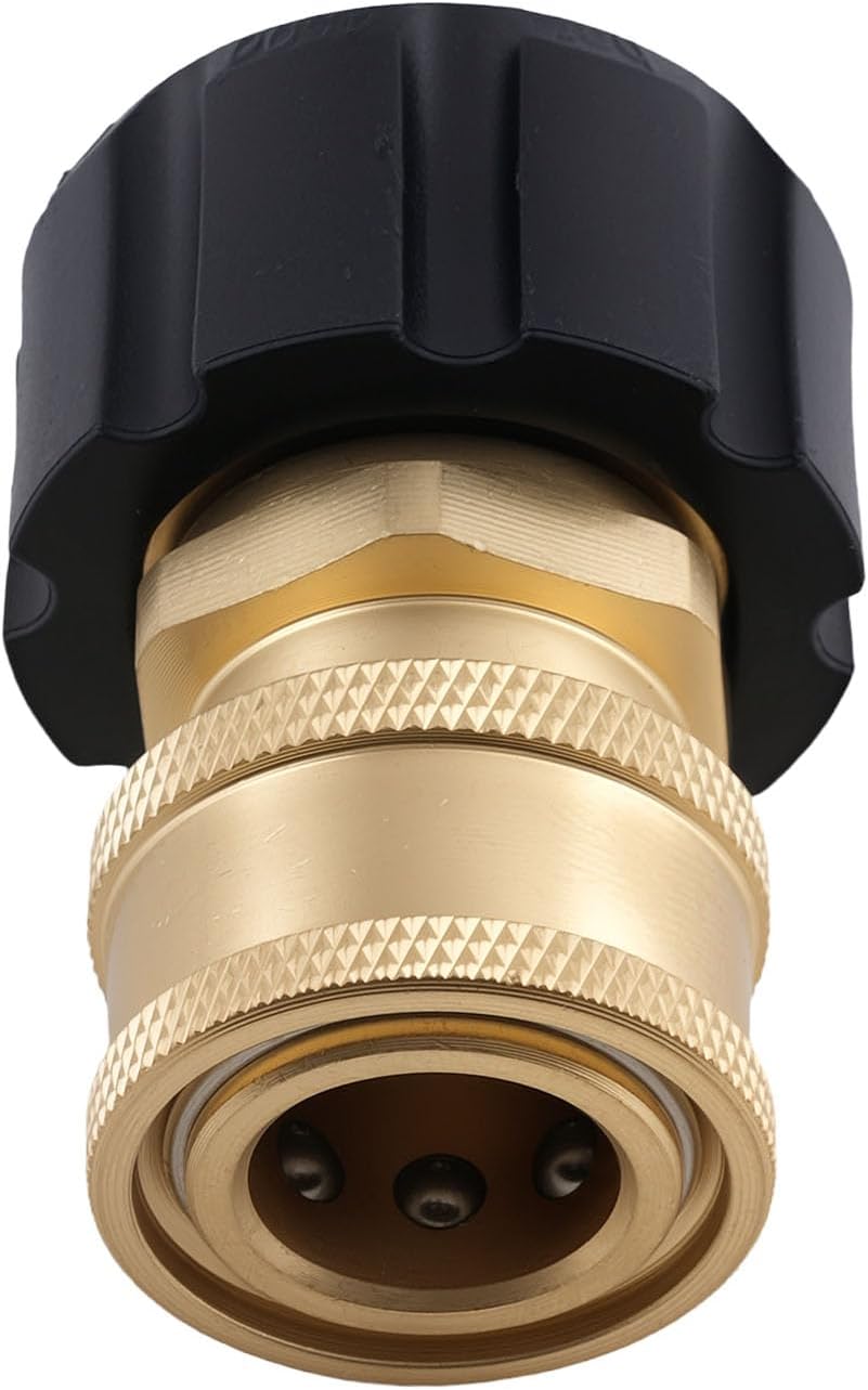 maXpeedingrods Pressure Washer Hose 150FT x 1/4",4800PSI Kink Resistant High Tensile Wire Power Washer Hose, Replacement Hose Adapter Set with 2pcs M22-14mm to 3/8" Adapters for Professional Home