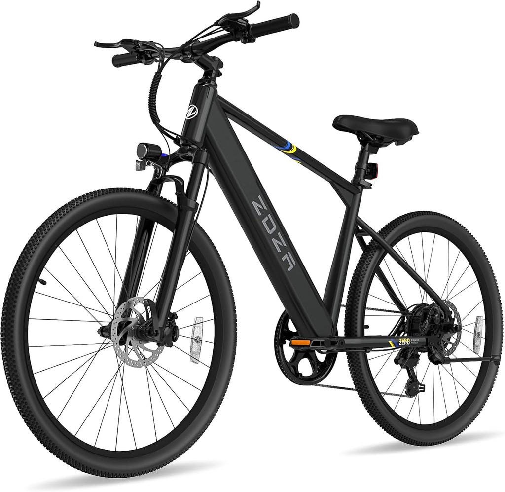 ZDZA Electric Bike, 1000W Peak Motor, 26” E Bike for Adults, 40 Miles Range & 22 Mph Ebike, Electric Bicycle for Commute, 7 Speed & Colorful LCD Display