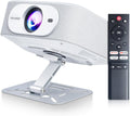Smart Projector with Built in Apps, Mini Projectors 4K, Wifi and Bluetooth, FHD 1080P Outdoor Movies Proyector Compatible with Netflix, YouTube, PrimeVideo, Auto Keystone/Electric Focus (White)