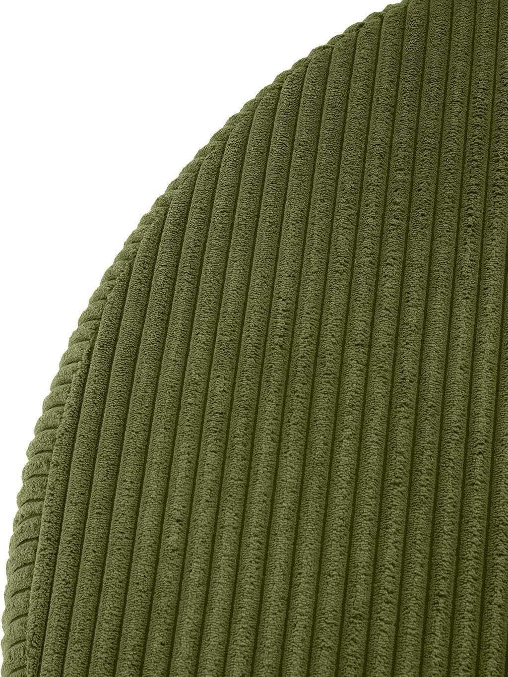 Christopher Knight Home GAVI Corduroy Ottoman Foot Stool, 30" Pouf Footstool Ottoman Seat, Upholstered Foot Chair, Round Footrest, Modern Side Table for Living Room Bedroom Home Decor, Olive Green