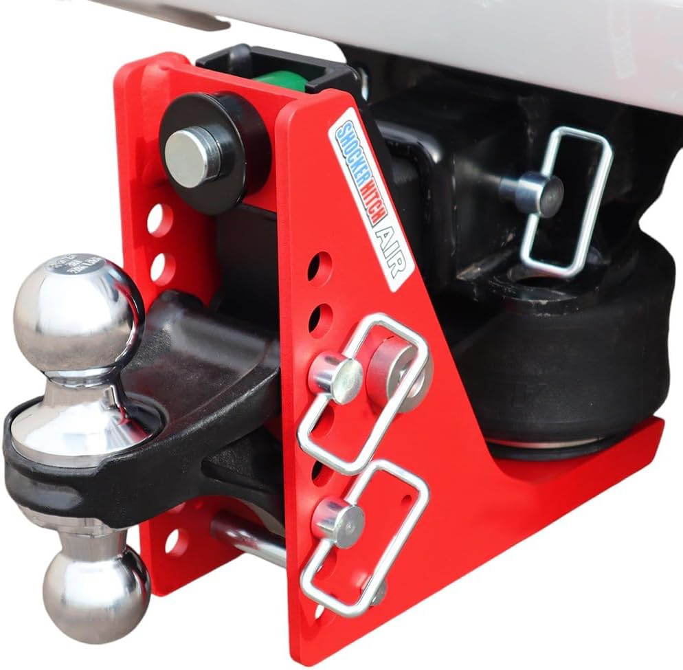 Shocker Air Hitch & Combo Ball (2" & 2-5/16" Balls), Fits 2" Hitch Chrome Combo 2" & 2-5/16" Balls