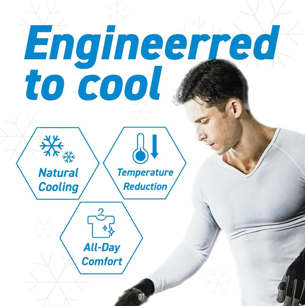 Freeze Tech Men's Cooling Short Sleeve Shirt – Breathable, Moisture-Wicking, UPF 40+ Top for Running & Training