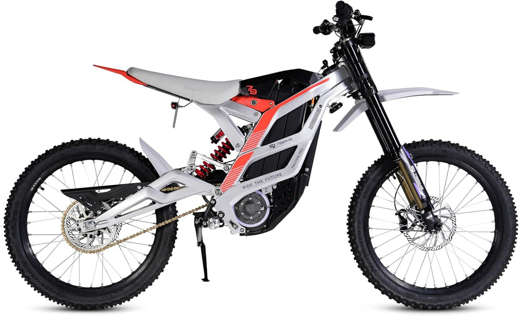 Electric Dirt Bike for Adult, Falcon Pro Platinum, 72V/35AH/10000W(Peak) Motor Ebike, 53MPH Max Speed, 410N.m Max Torque, 3.5h Fast Charging, Off-road 19" Tires, Hydraulic Disc Brake E-Motorcycle