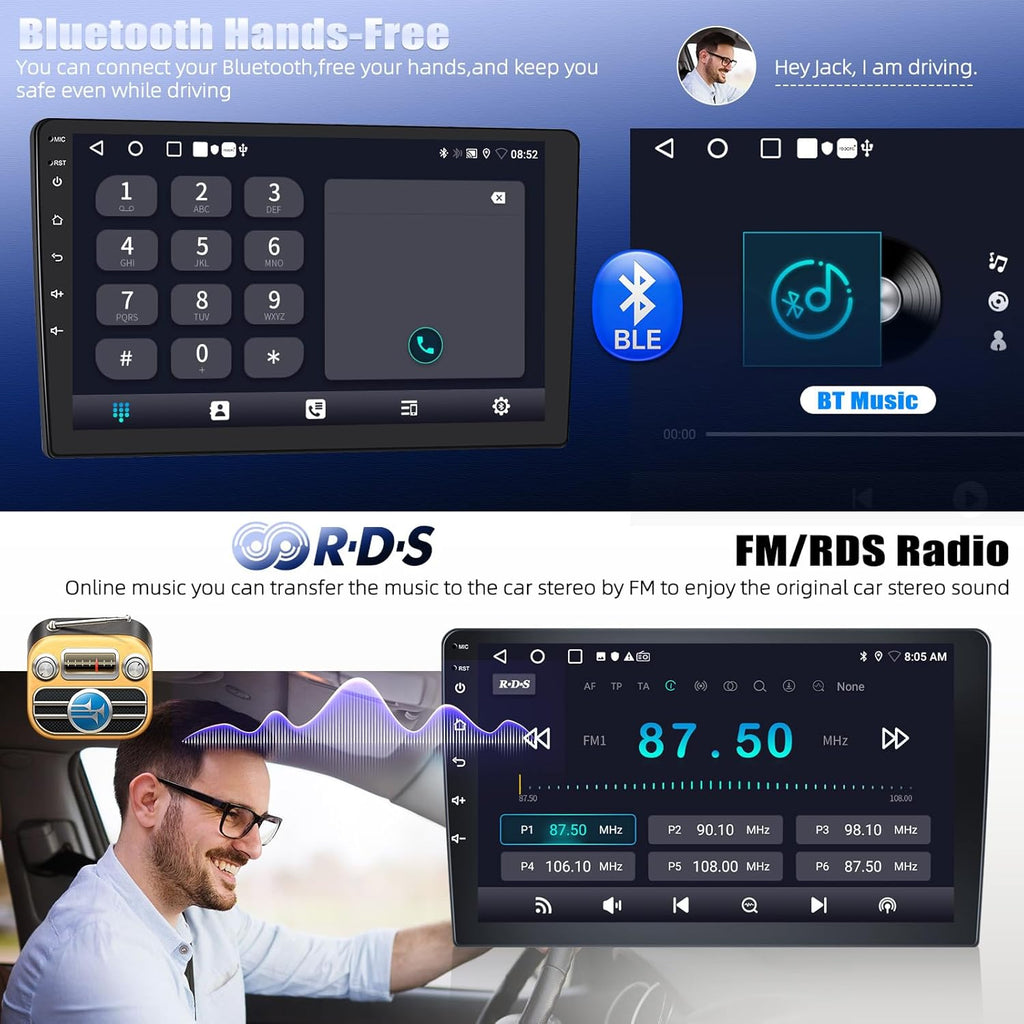 2+64G Android 15 Car Stereo for Kia Optima K5 2010 2011 2012 2013 with Wireless Carplay Android Auto,9" Touchscreen Car Radio with WiFi GPS Mirror Link Bluetooth EQ FM RDS SWC