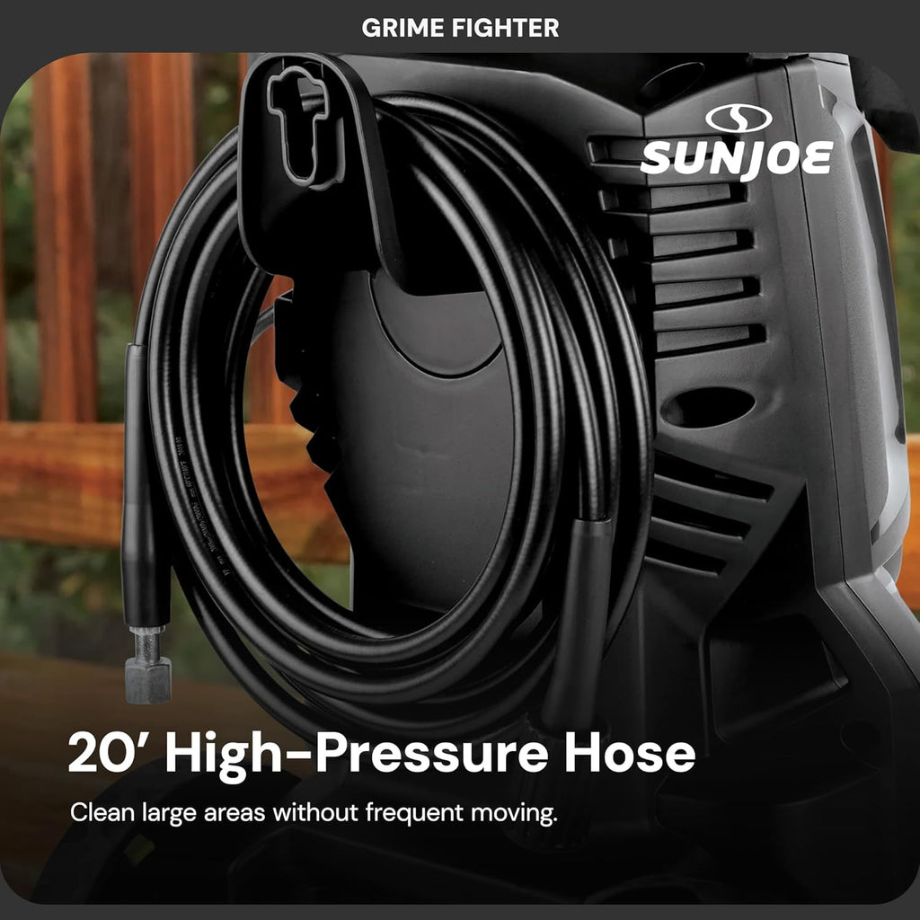 Sun Joe Electric Pressure Power Washer w/ Foam Cannon & Extension Wand, 1600 PSI (PWMA Certified), 1.1 GPM, 13-Amp Motor - Heavy-Duty Cleaning Machine for Patios, Decks, Sidewalks & Cars, SPX2680-MAX