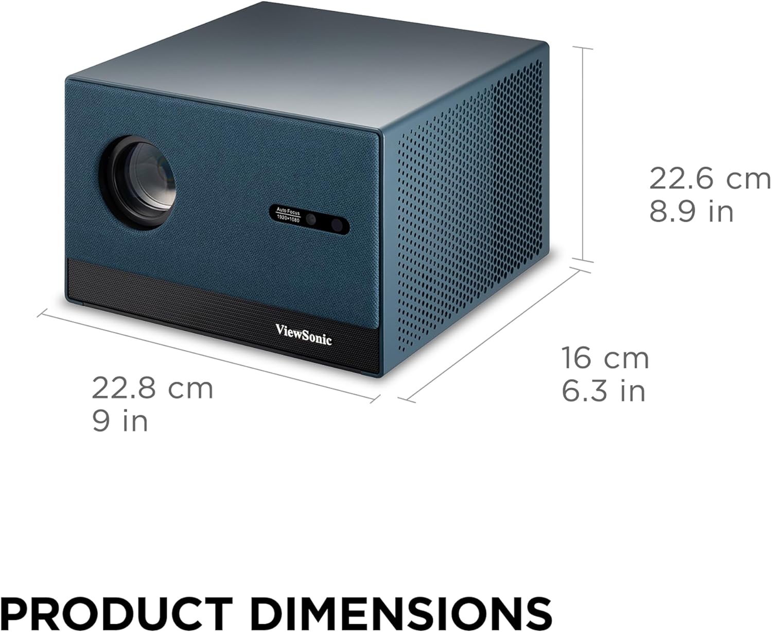 ViewSonic LX60HD LED Portable Projector w/ Built-in Google TV and Netflix, Auto Focus, Bluetooth, and Wi-Fi (Renewed)