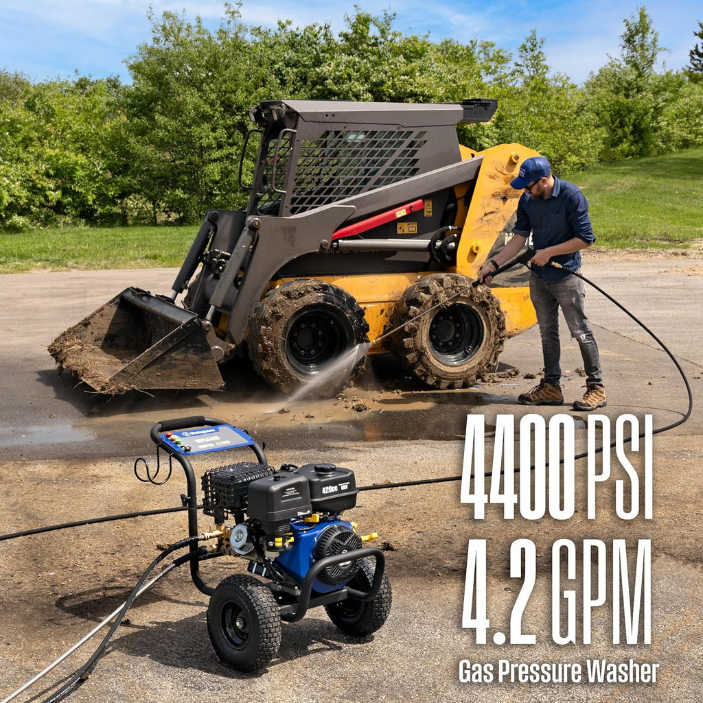 Westinghouse WPX4400 Gas Pressure Washer, 4400 PSI and 4.2 GPM, Spray Gun and Wand, 5 Nozzle Set, for Cars/Fences/Driveways/Homes/Patios/Furniture