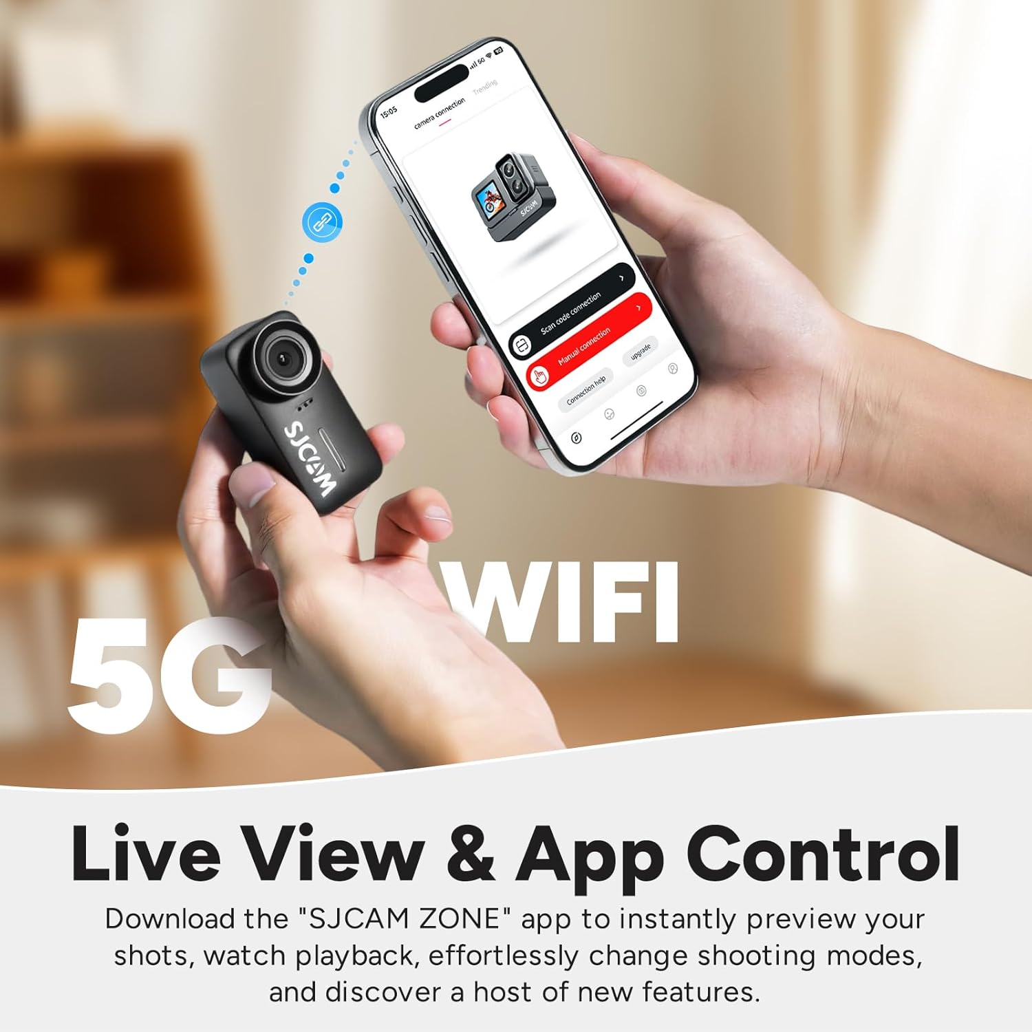 SJCAM C110Plus POV Camera,64GB 4K Mini POV Body Camera,170° FOV,6-Axis Stabilization, Waterproof,Wearable Action Camera for Underwater,Skiing,Biking,Kids,Helmet Mount