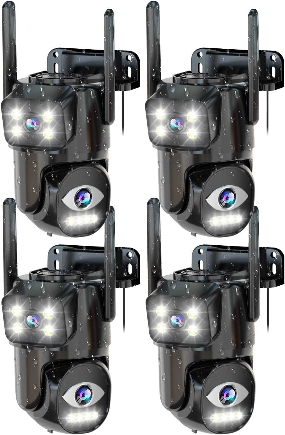 LETSCEE Dual Lens WiFi Security Camera Outdoor,5G/2.4G PTZ Outdoor Auto Tracking,HOM Security Surveillance System Camera,WiFi,Night Vision,7/24 Recording
