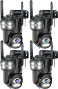 LETSCEE Dual Lens WiFi Security Camera Outdoor,5G/2.4G PTZ Outdoor Auto Tracking,HOM Security Surveillance System Camera,WiFi,Night Vision,7/24 Recording