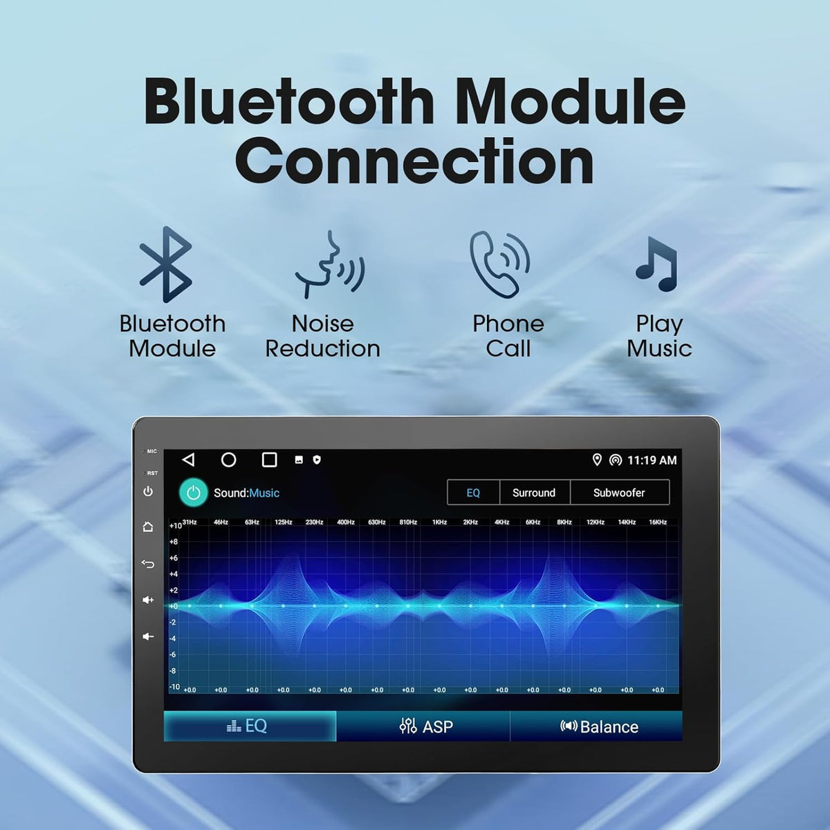 Haudio 10.1 inch Single Din Car Stereo, Rotatable Touch Screen Radio with Wireless Apple CarPlay & Android Auto, Backup Camera, Mirror Link, SWC, GPS, Voice Control, Bluetooth, WiFi